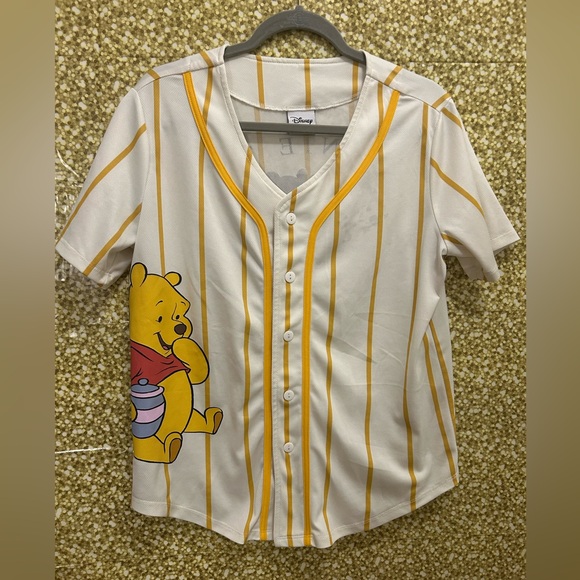 Disney Tops - Disney’s Winnie The Pooh, Preloved Baseball Jersey, Size Small
